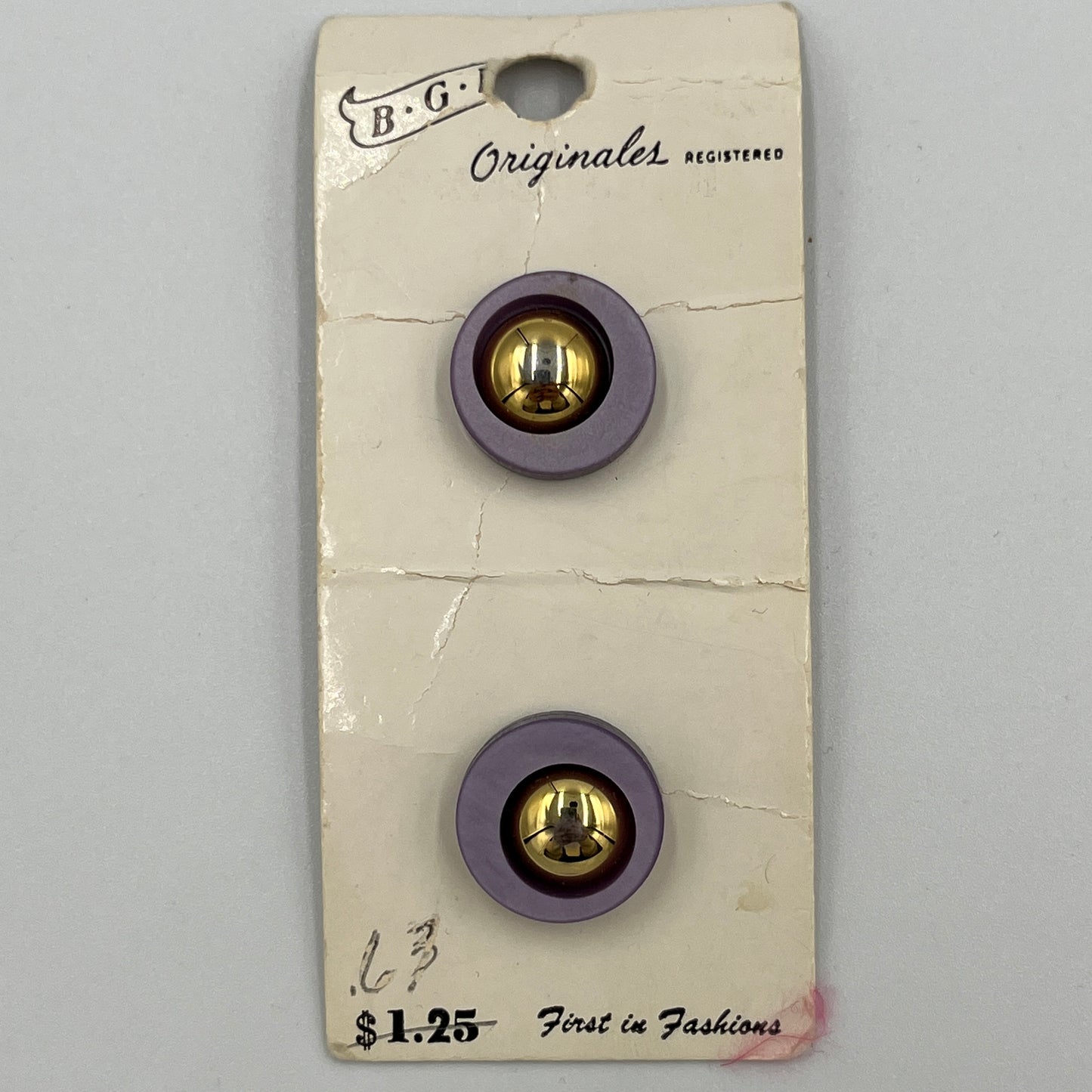 2, 5/8 Inch Vintage Buttons