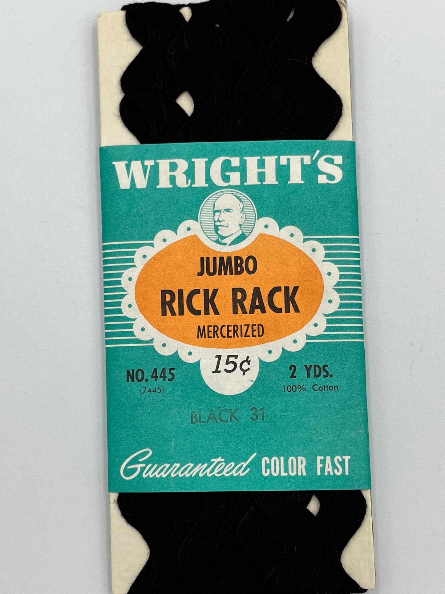 Wright's Jumbo Rick Rack, 2 Yards, Black