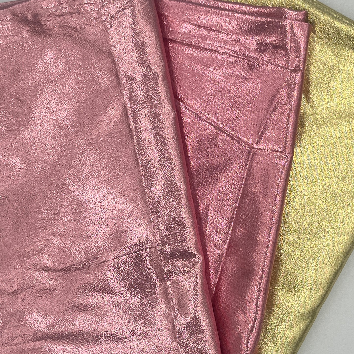 5 Yard Tissue Lamé Bundle, Gold & Rose Pink