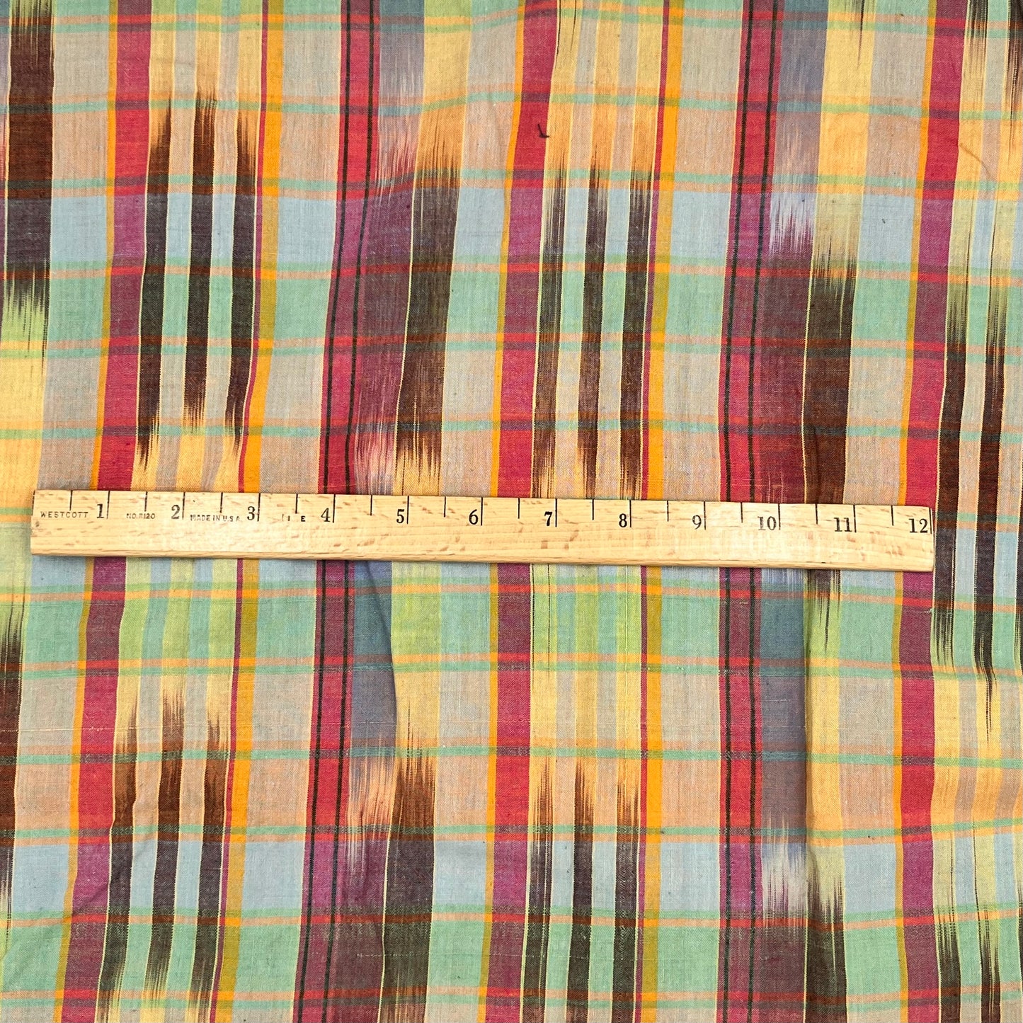 3 1/3 Yards Cotton Madras Plaid