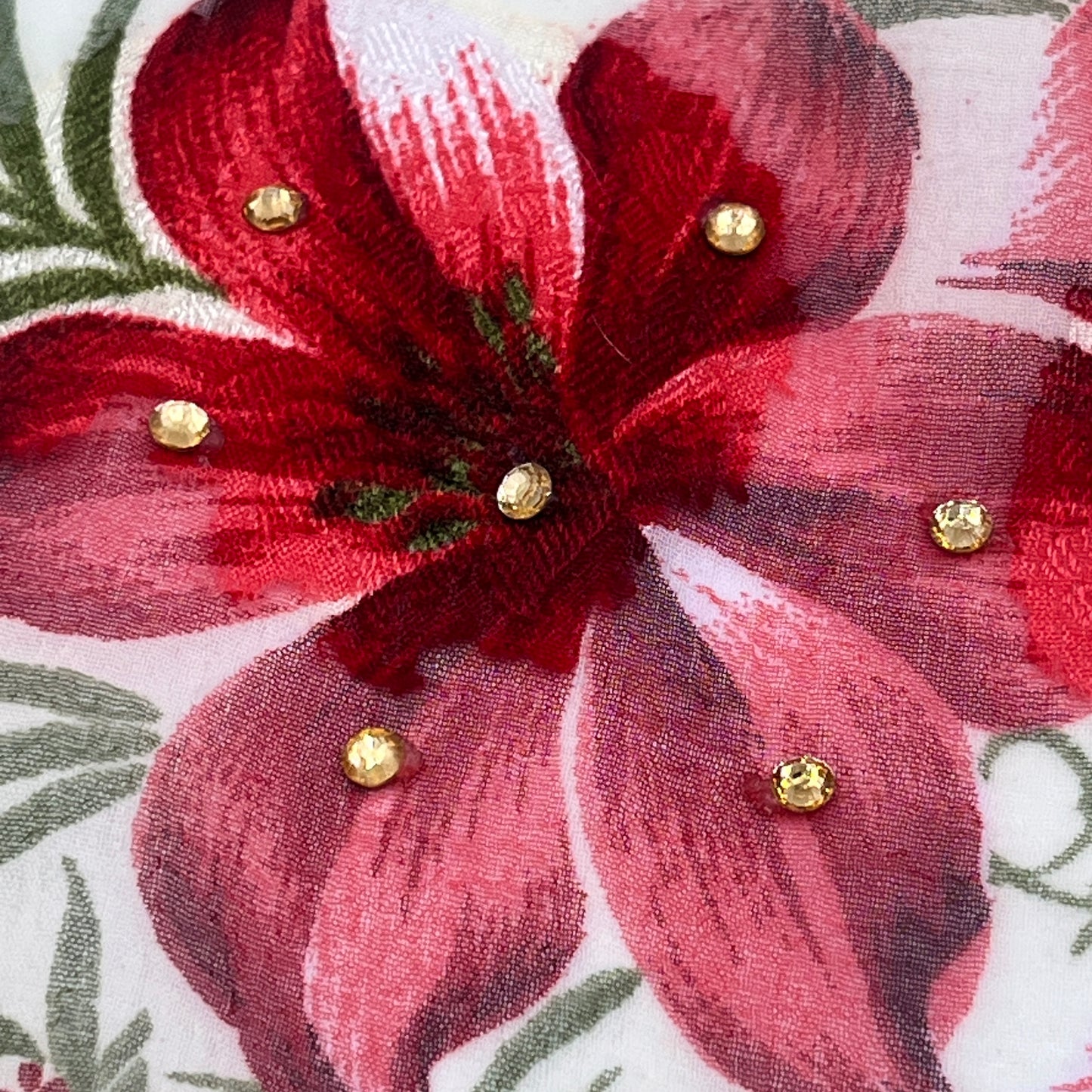 6 Yards Sheer Poly w/ Rhinestones