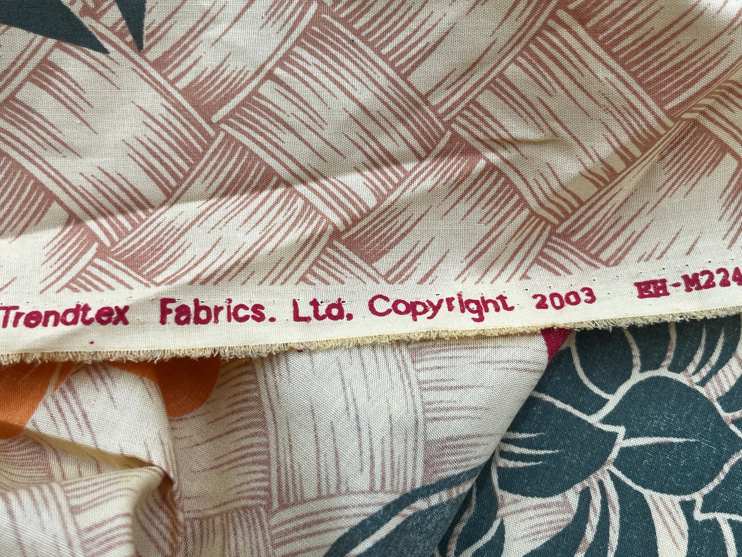 6 Yards Trend Tex Fabrics Cotton, Vintage
