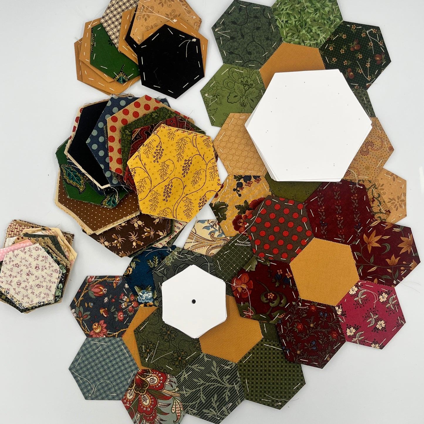Hex Quilt Scrap and Template Bundle