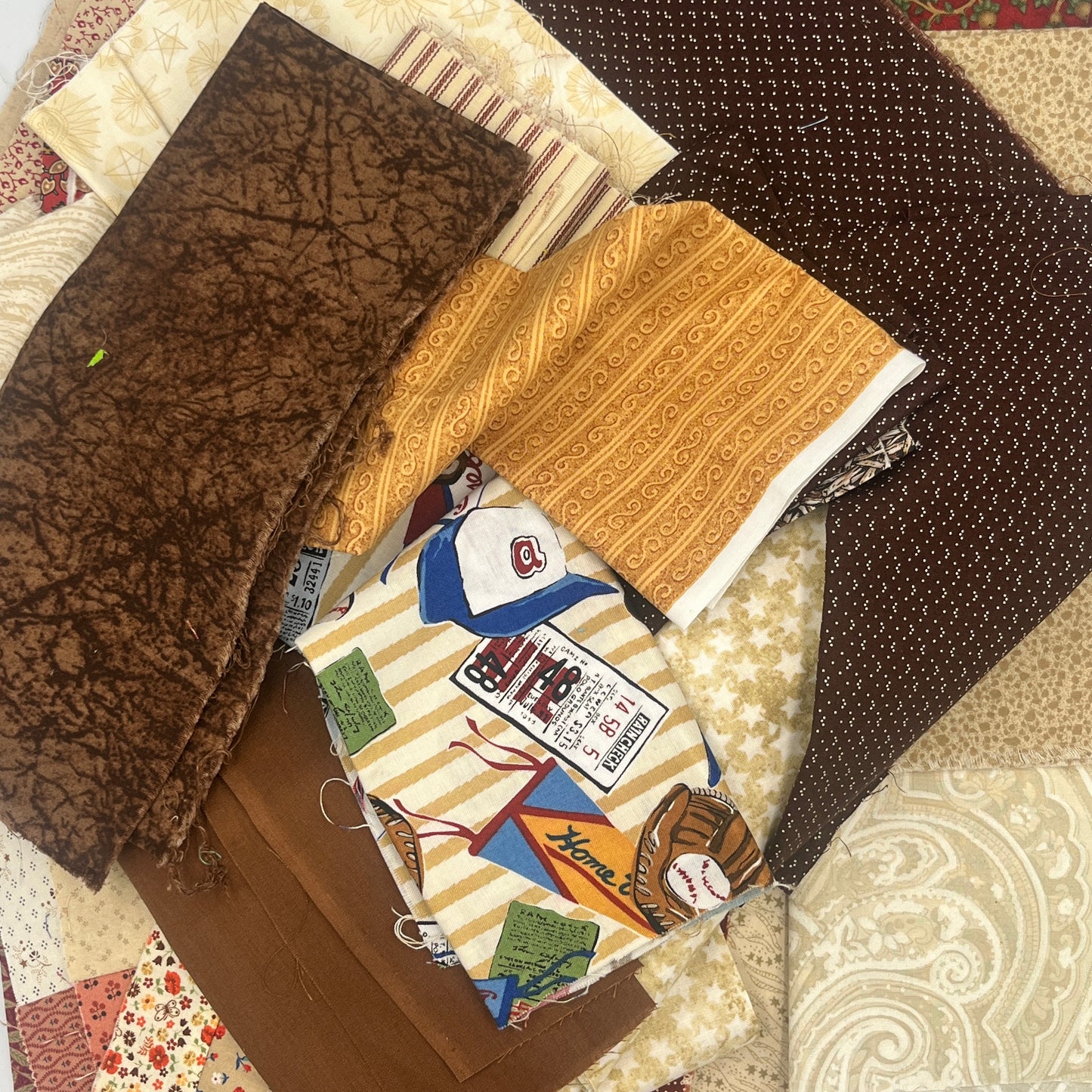 Warm Autumn Scrap Pack – 26 oz Quilting Cotton, Generous Cuts