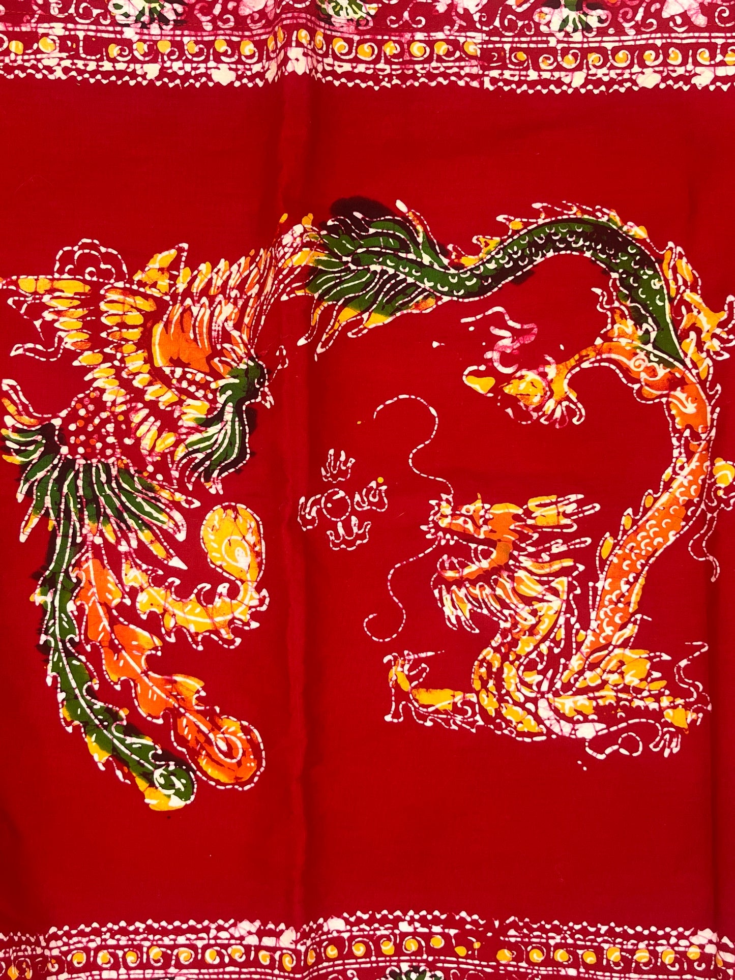 Pair of Embroidered Cotton Pillow Shams, Warm Red with Floral Detailing