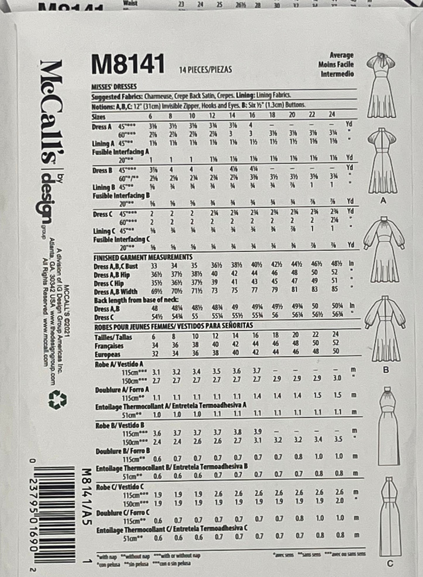 McCall's 8241 Pattern