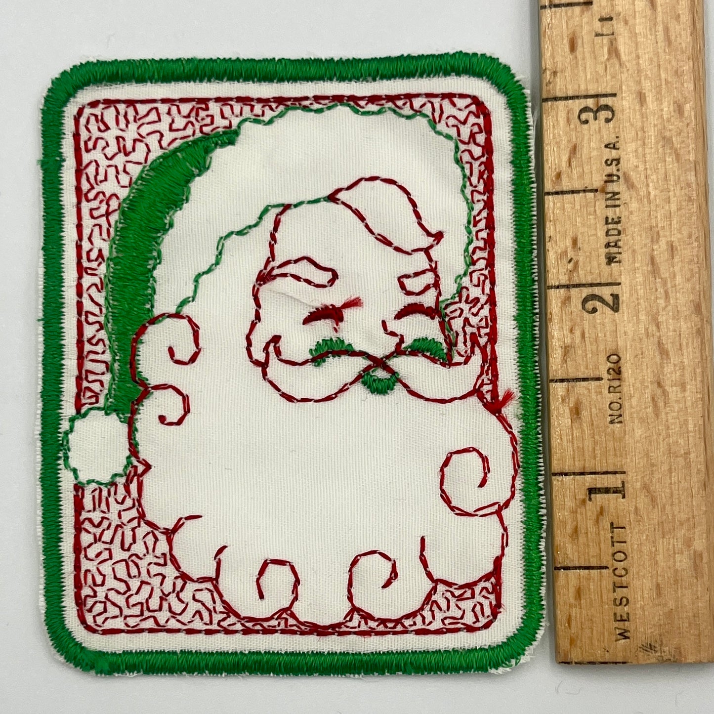Vintage Santa Christmas Embroidered Patch