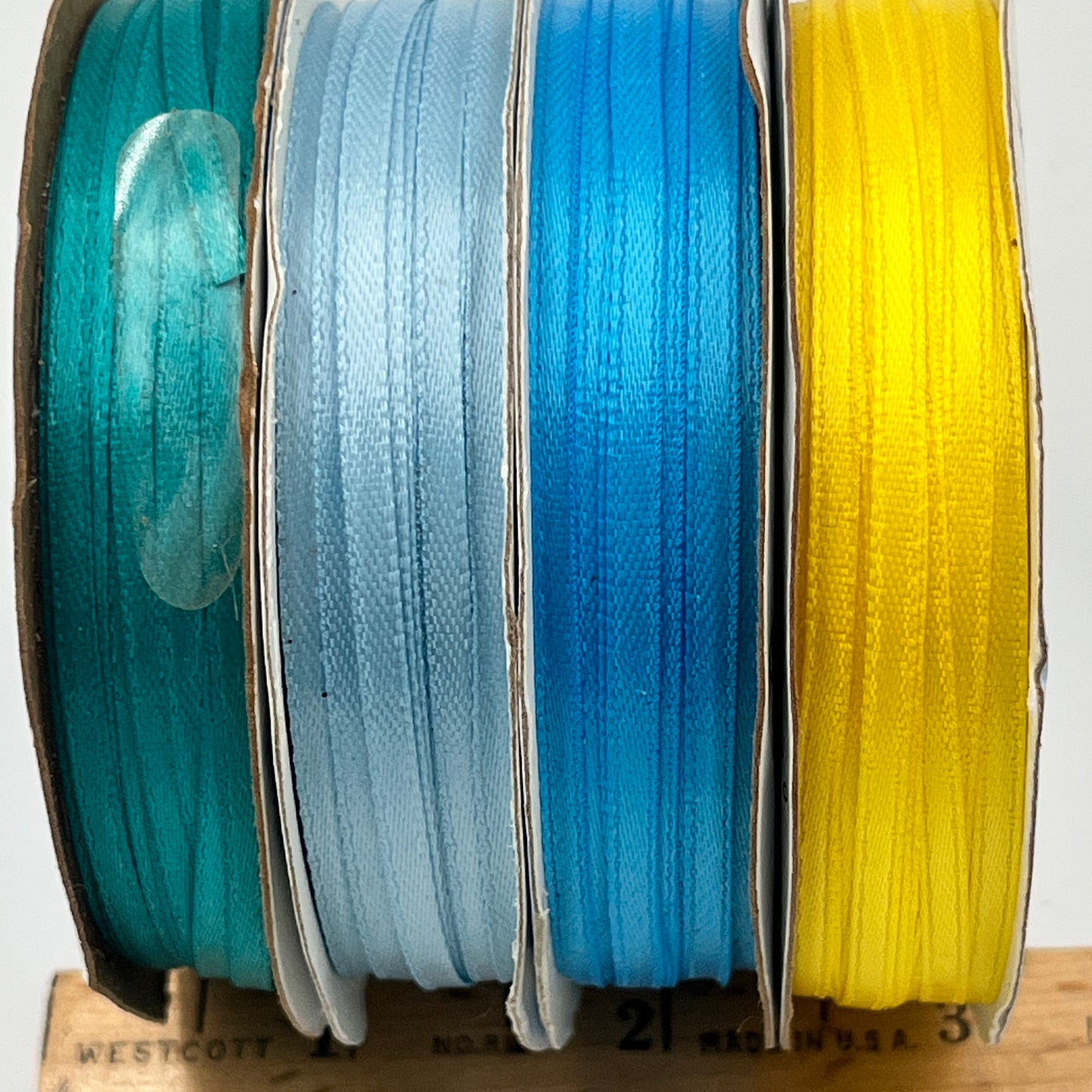 Ribbon Bundle, 4 Narrow Satin Ribbons