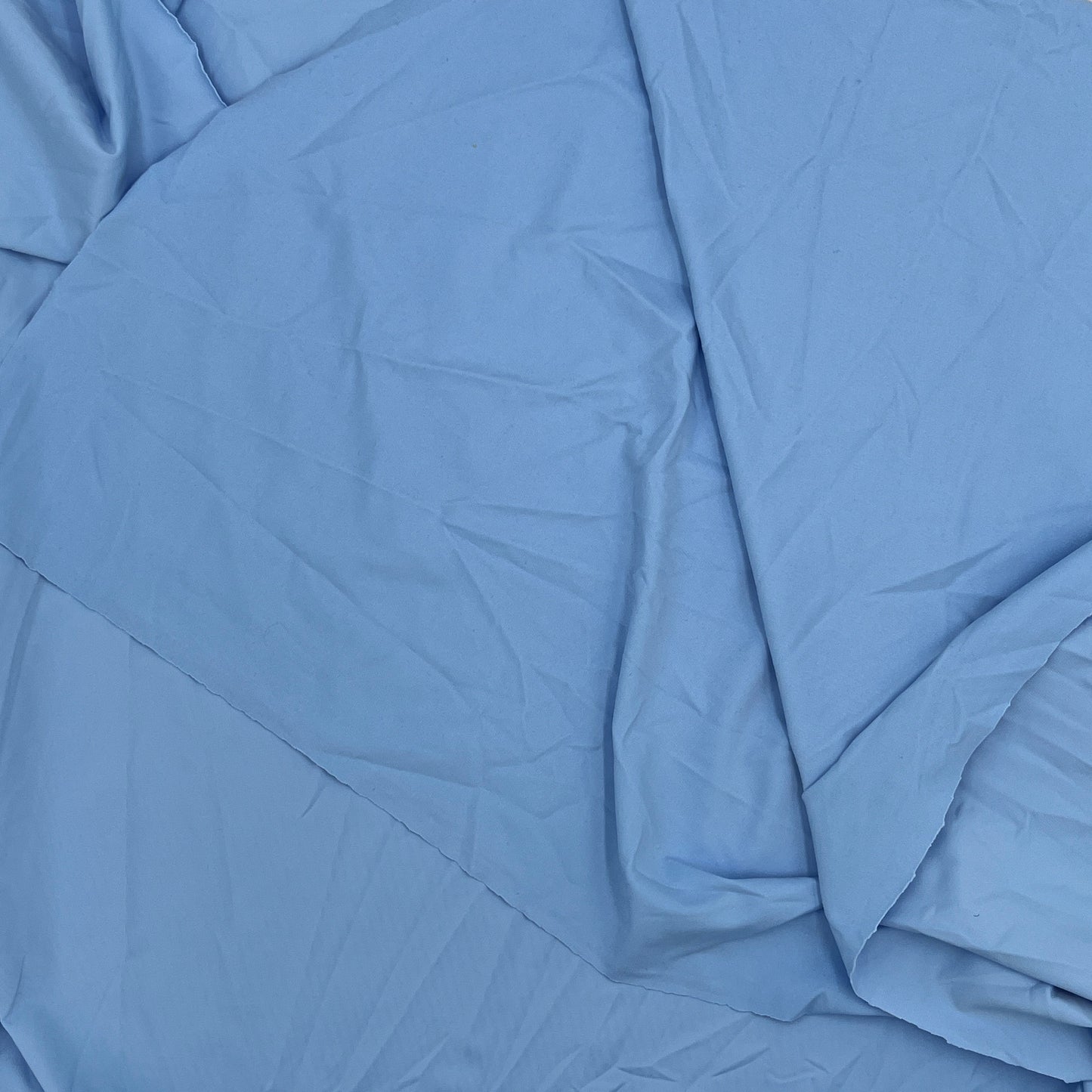 By the Yard, Sky Blue Spandex Performance Knit, Midweight, Designer Deadstock