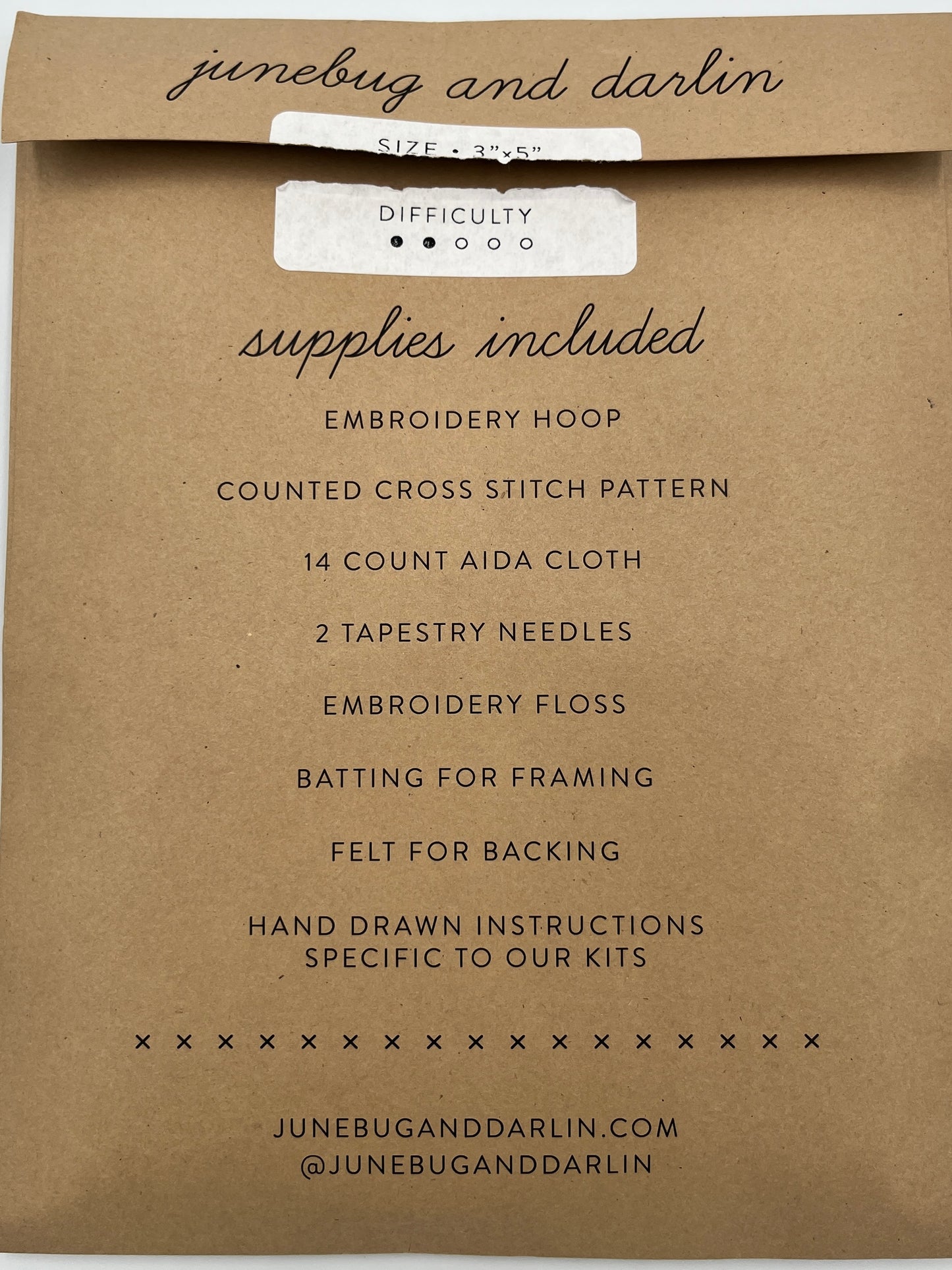 Junebug and Darlin Cross Stitch Kit