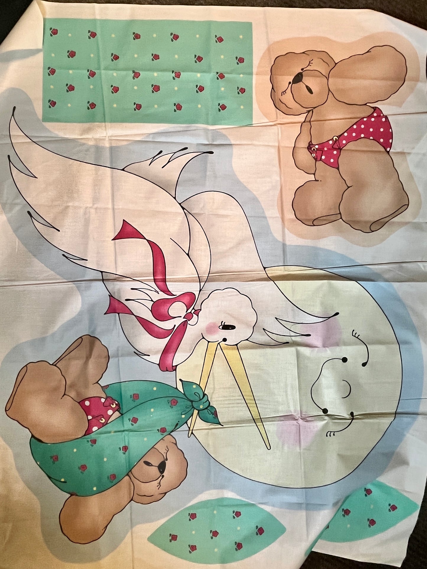 Set of 3 Vintage Daisy Kingdom Nursery Panels, Cotton