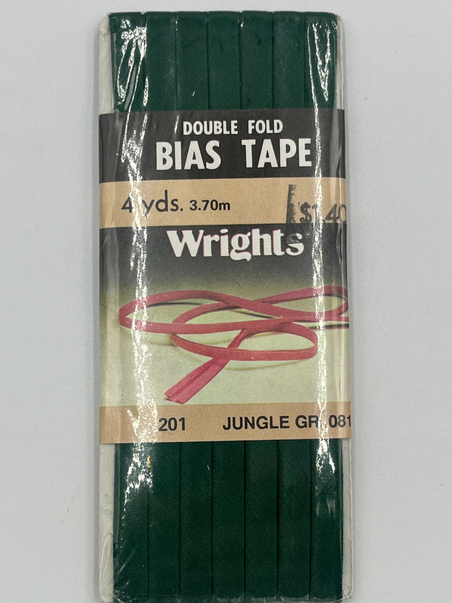 Wrights Double Fold Bias Tape, Jungle Green