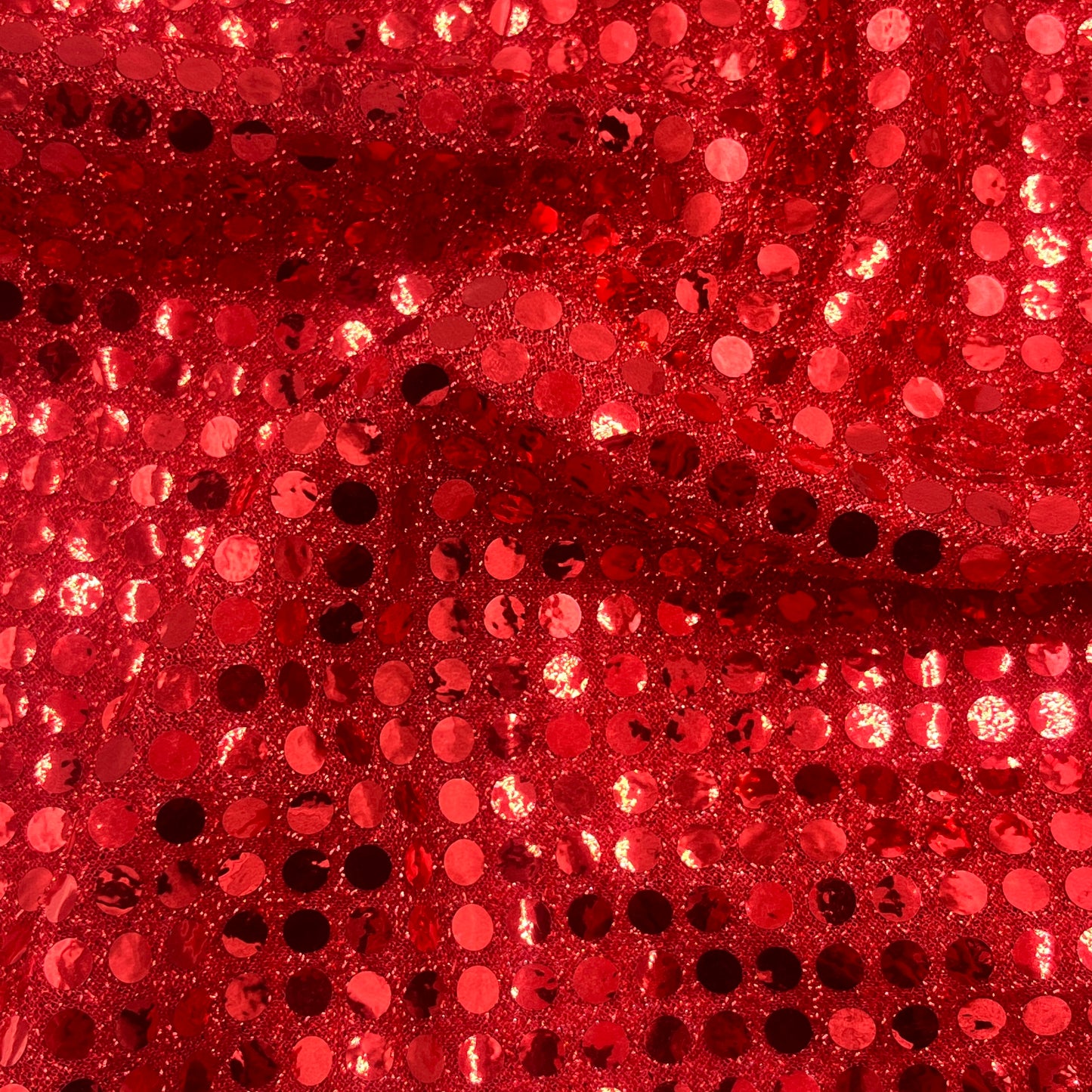 2/3 Yard Red Stretch Sequins