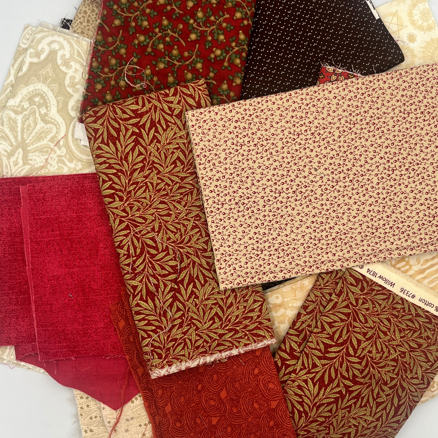 Warm Autumn Scrap Pack – 26 oz Quilting Cotton, Generous Cuts