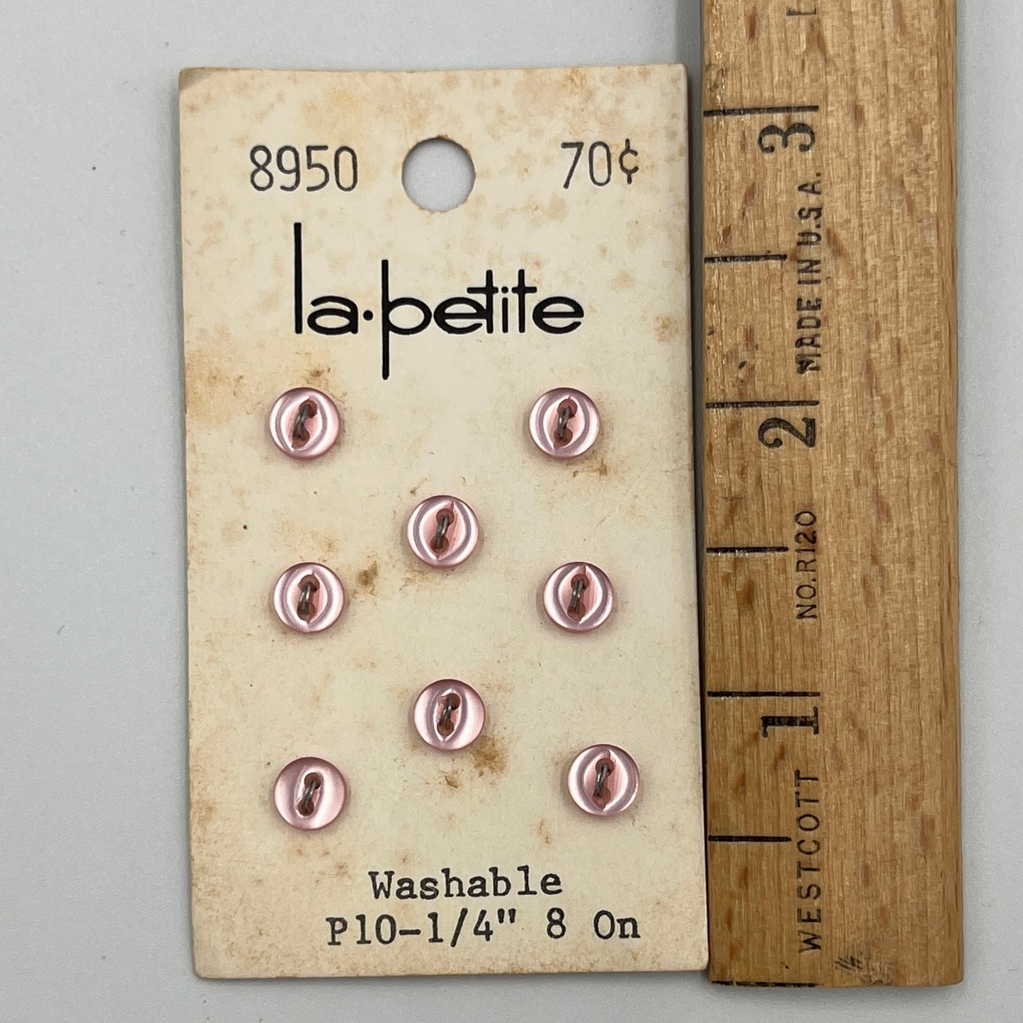 8, 1/4 Inch Vintage Buttons