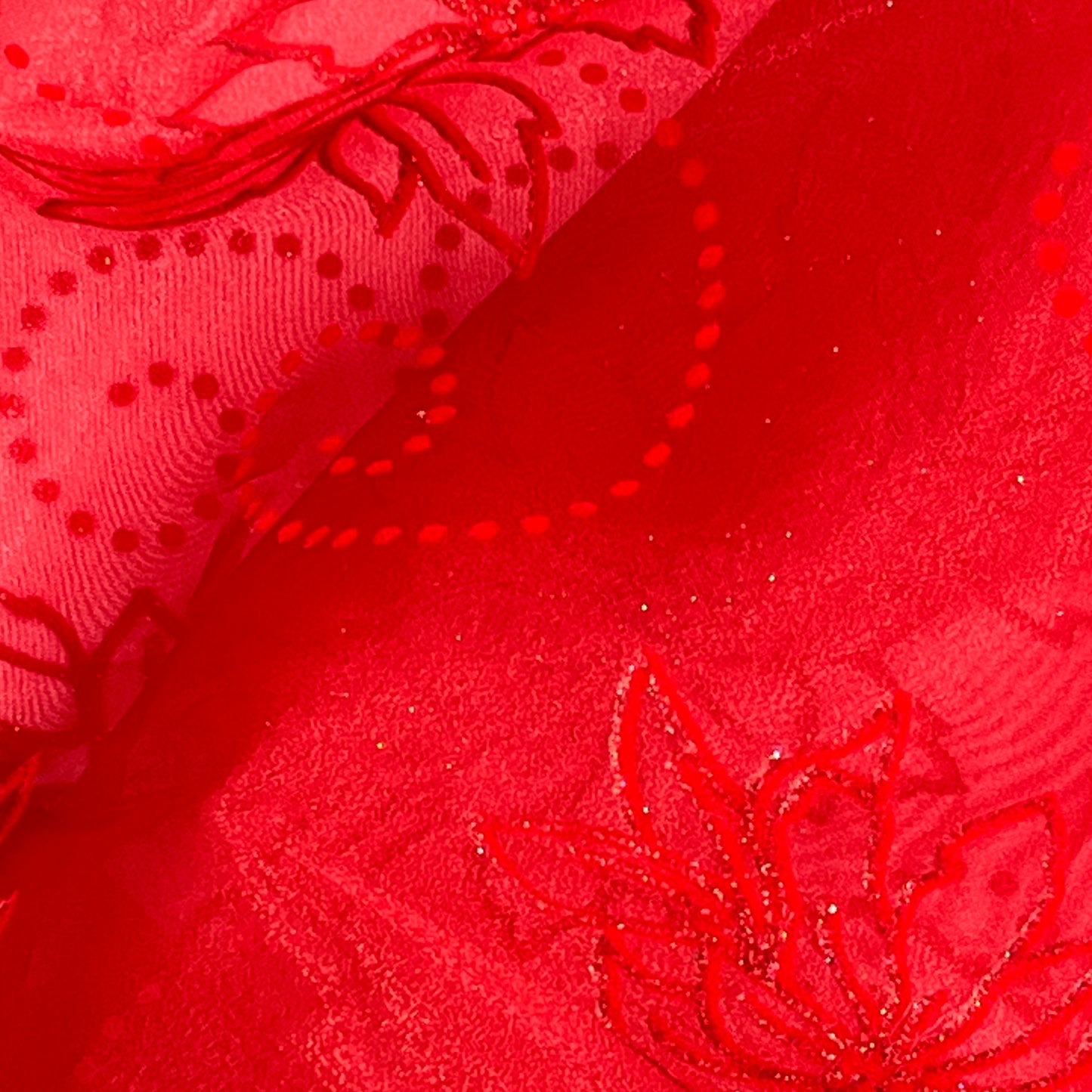 1 1/3 Yards Sparkle Floral Organza