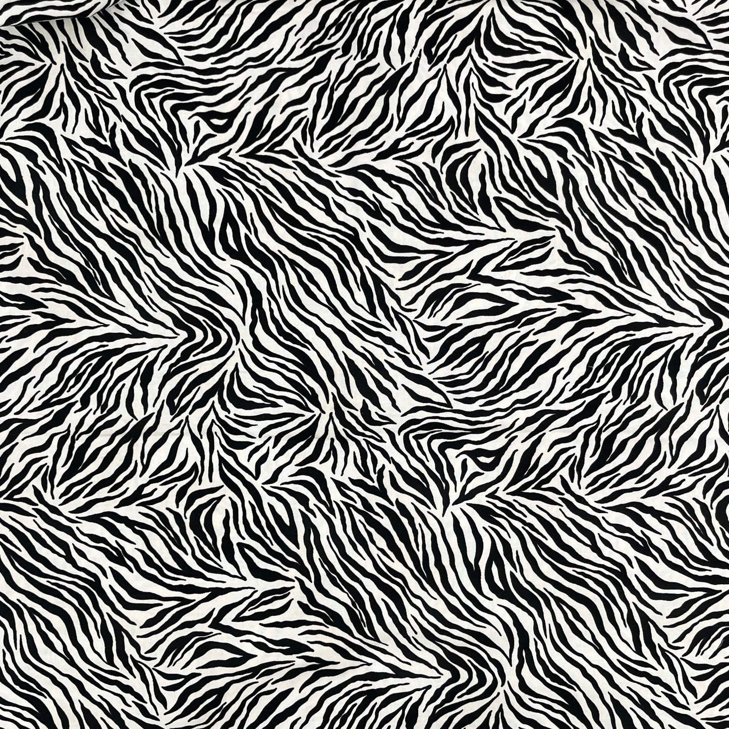 2/3 Yard Black & White Zebra Print , Premium Quilting Cotton