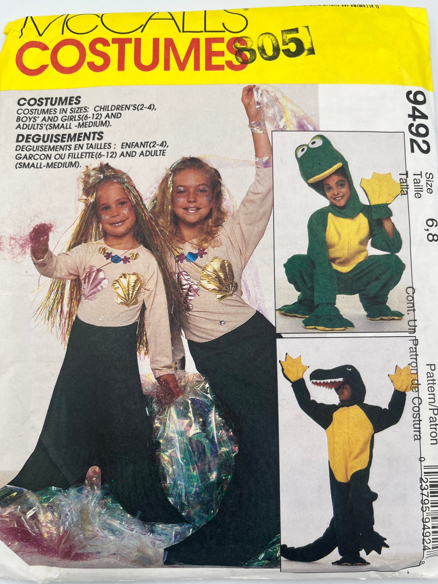 McCall's 9492 Pattern, Uncut