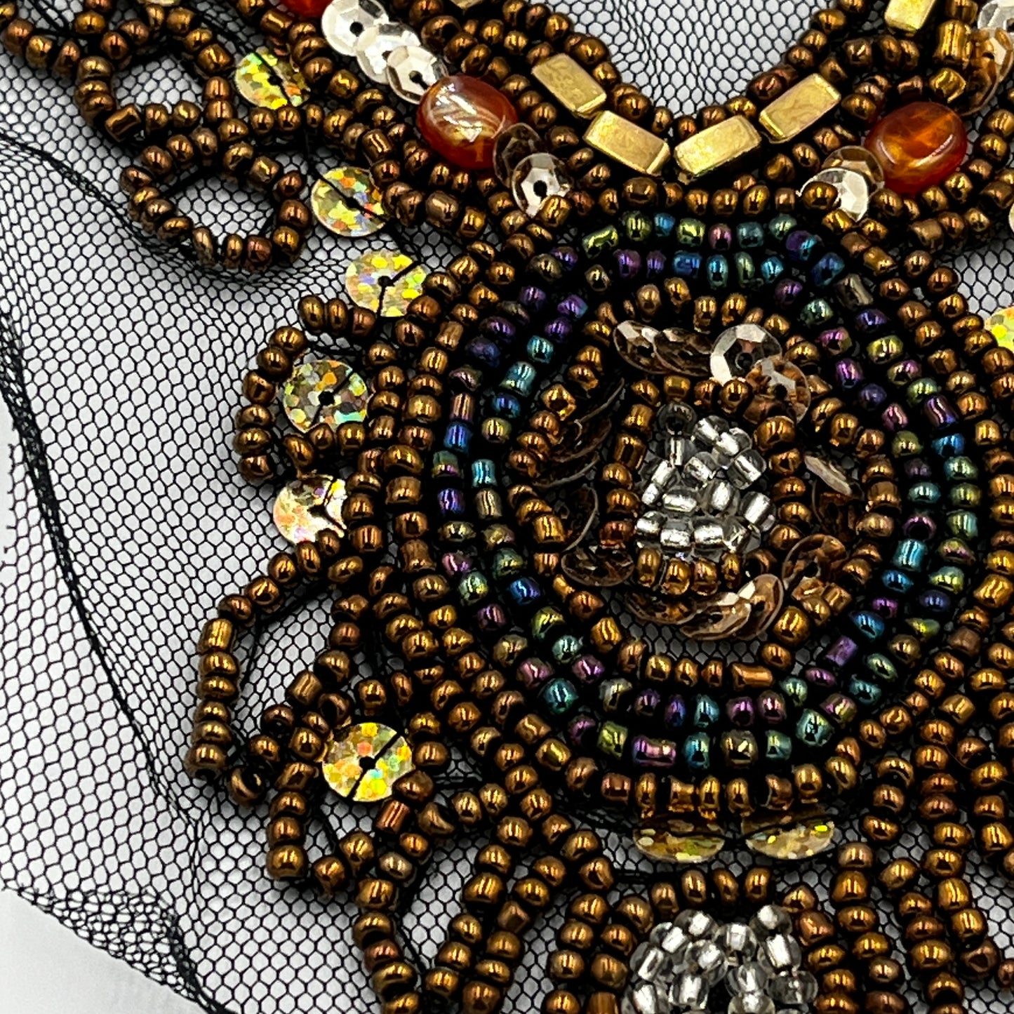 Beaded V-neck Appliqué