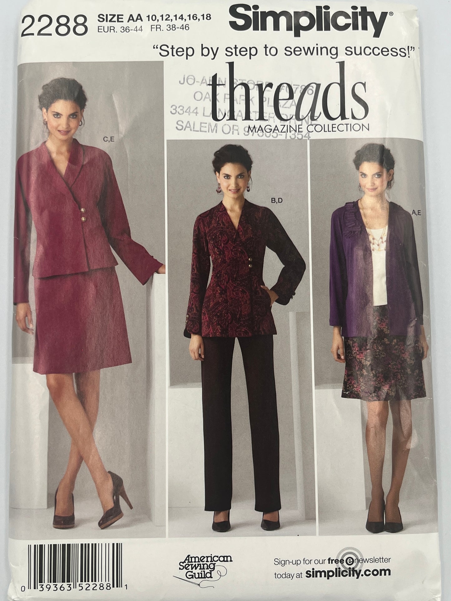 Simplicity 2288 Pattern