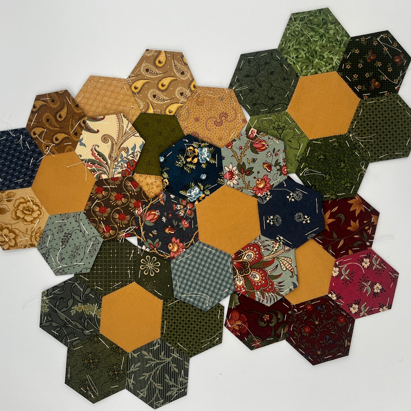 Hex Quilt Scrap and Template Bundle