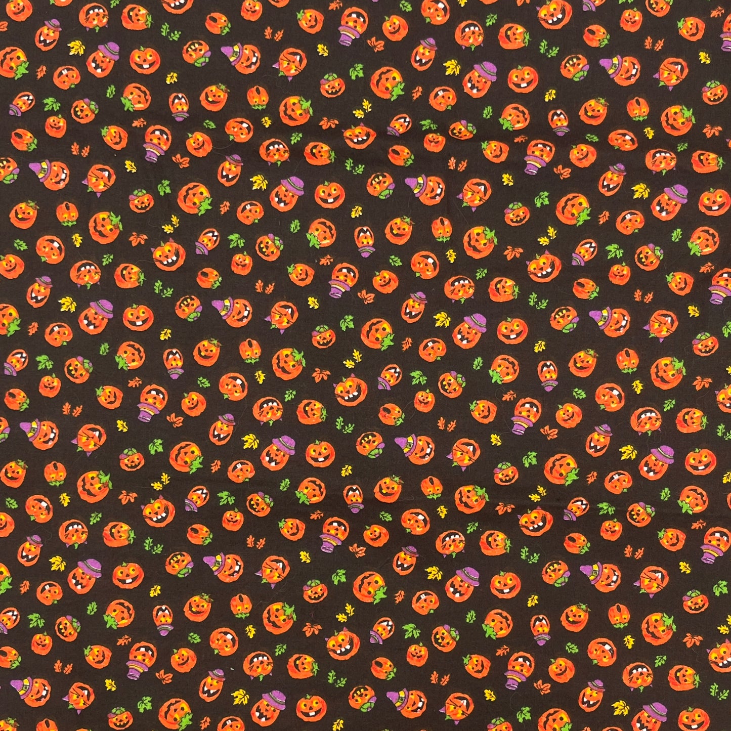 2/3 Yard, Tiny Pumpkin Chaos, Vintage Quilting Cotton