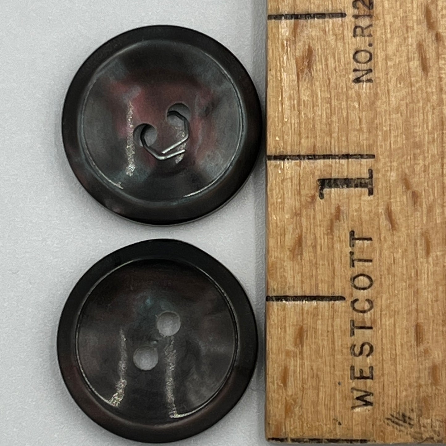 Two, 3/4 Inch Vintage Buttons