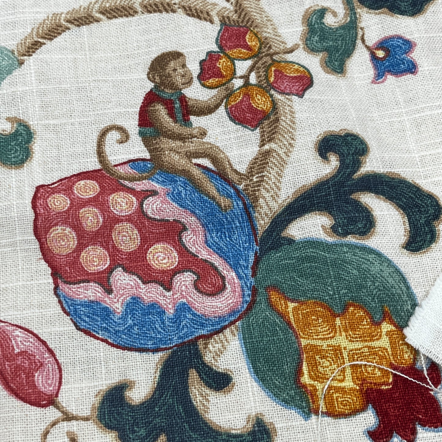 SPECIAL FIND, 2 Yards "Sultan's Walk" by P/Kaufmann, Soil & Stain Repellent Linen