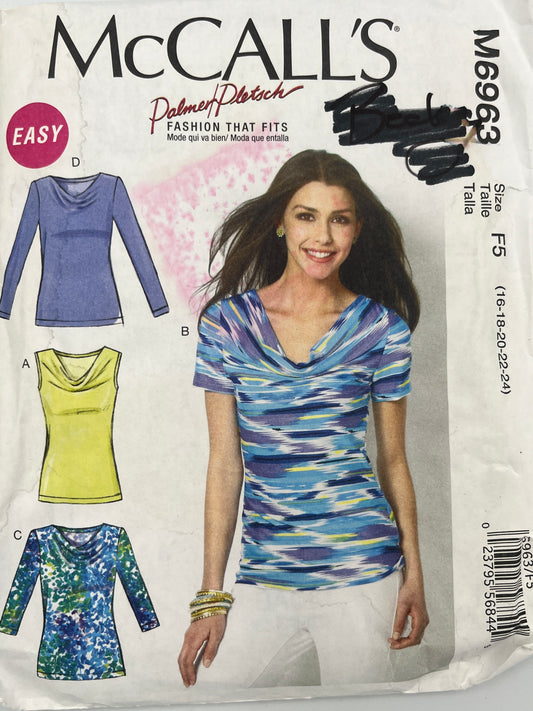 McCall's 6963 Uncut Pattern, Plus