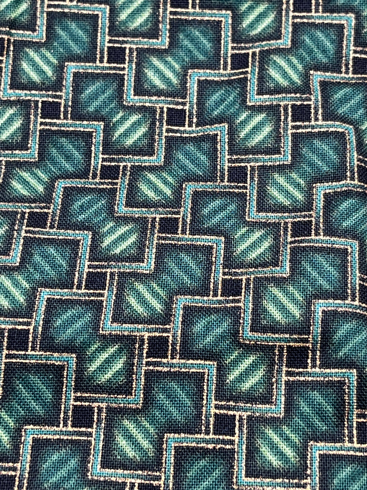 1 1/4 Yard Robert Kaufman, Metallic Geometric, Premium Quilting Cotton