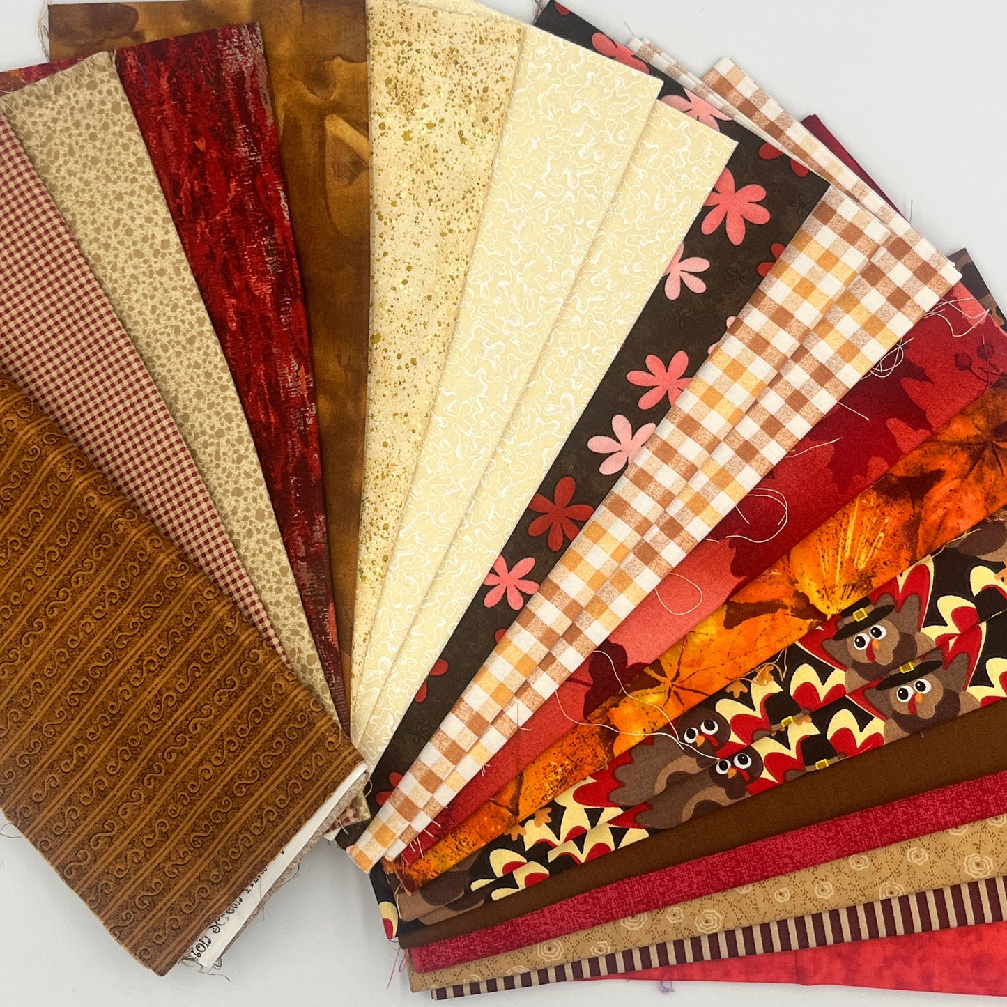 Fall Harvest Fabric Bundle – 24 oz Quilting Cotton, 20 Fat Quarters