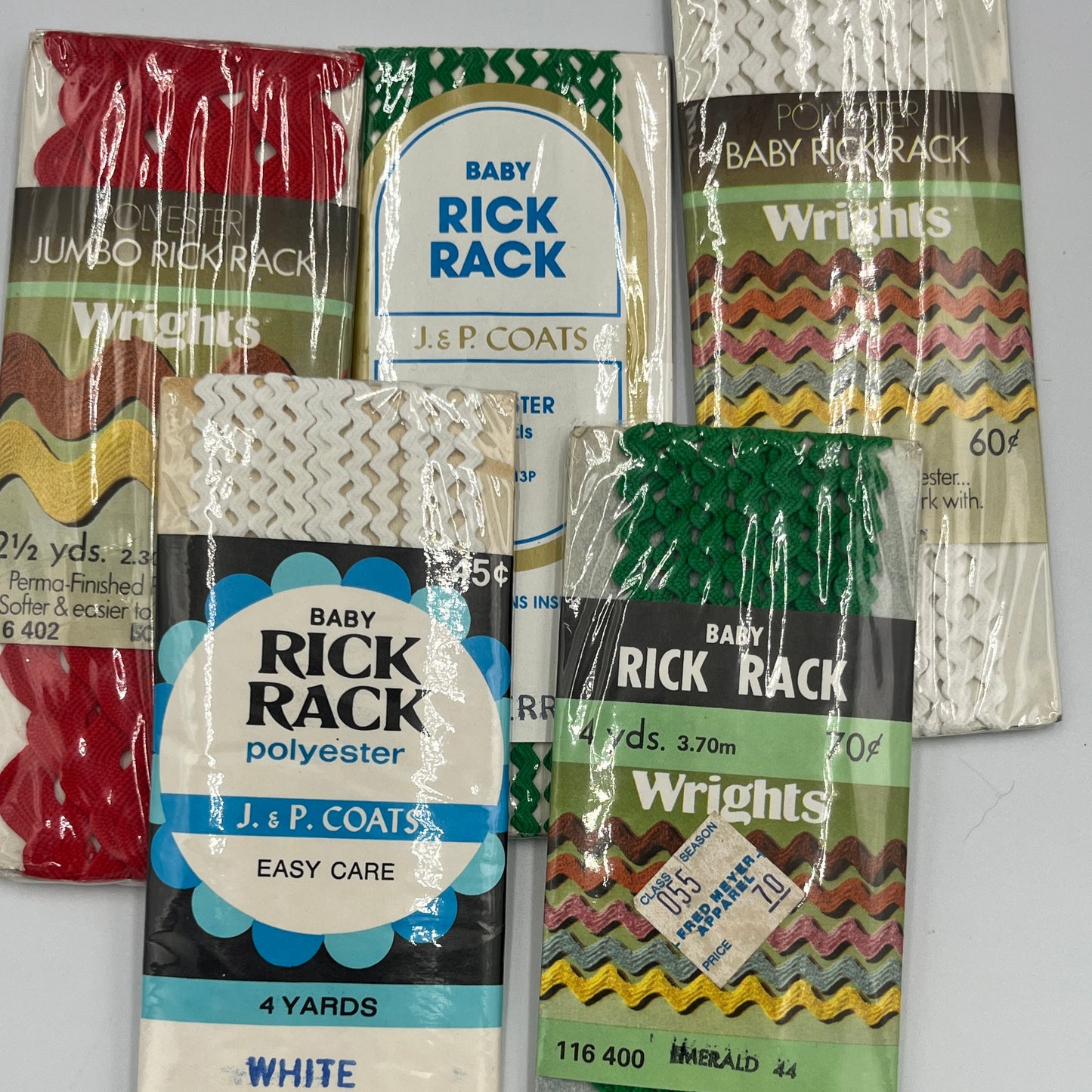 Holiday Rick Rack Bundle, Red, Green & White Vintage Trim Assortment