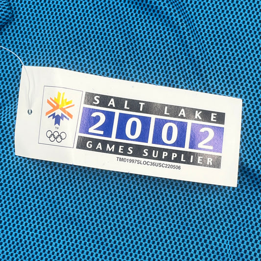 Blue Technical Knit, Vintage, Salt Lake 2002 Olympic Supplier Fabric BY THE YARD