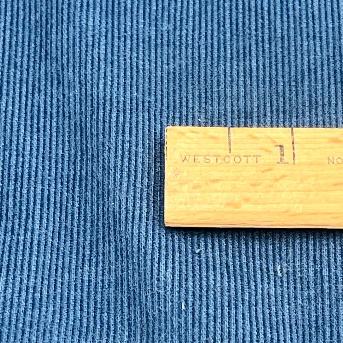 33” x 28” Blue Baby Wale Corduroy, Cotton