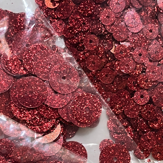 Three .2 OZ Bags Red Sequins