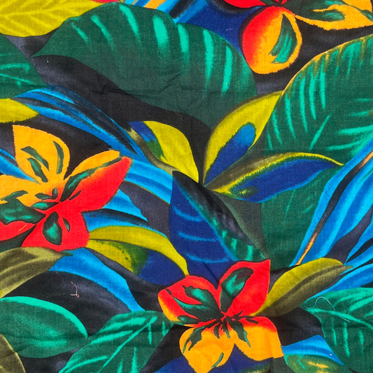 9/10 Yard Tropical Print Cotton
