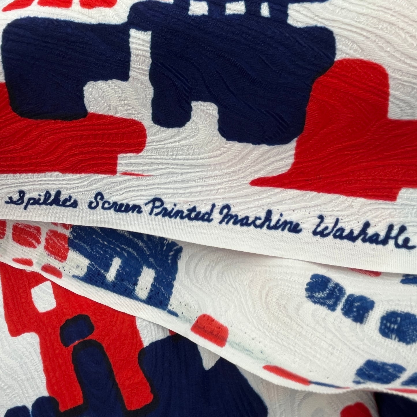 SPECIAL VINTAGE FIND 4+ Yards Spilke's Screen Printed Synthetic
