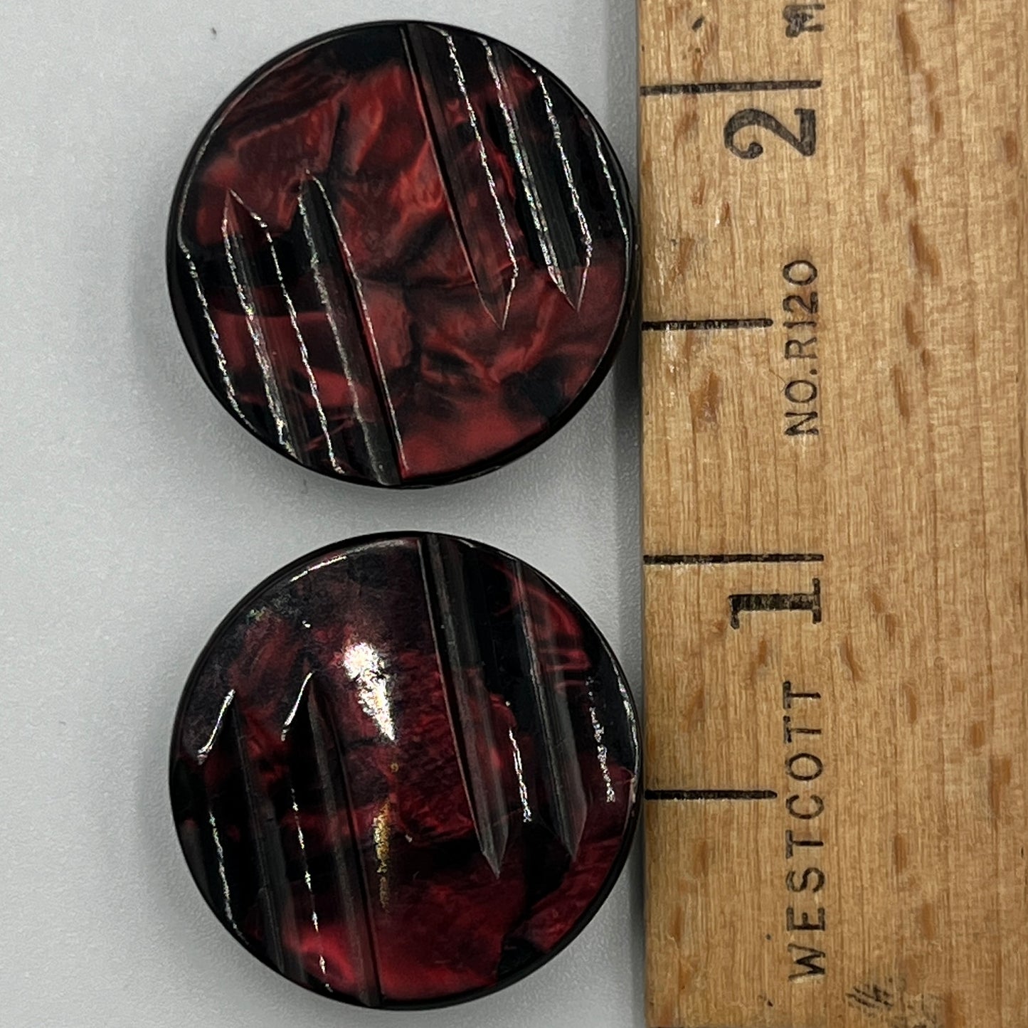 Two, 1 Inch Vintage Buttons