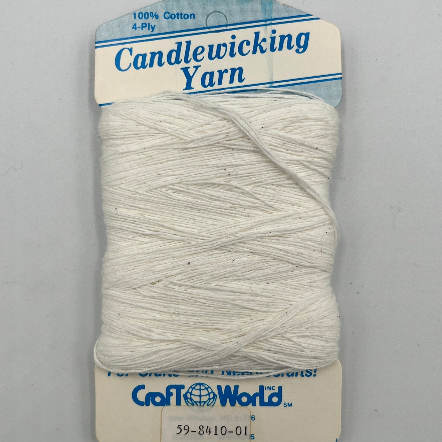 Vintage Craft World Candlewicking Yarn, 100% Cotton
