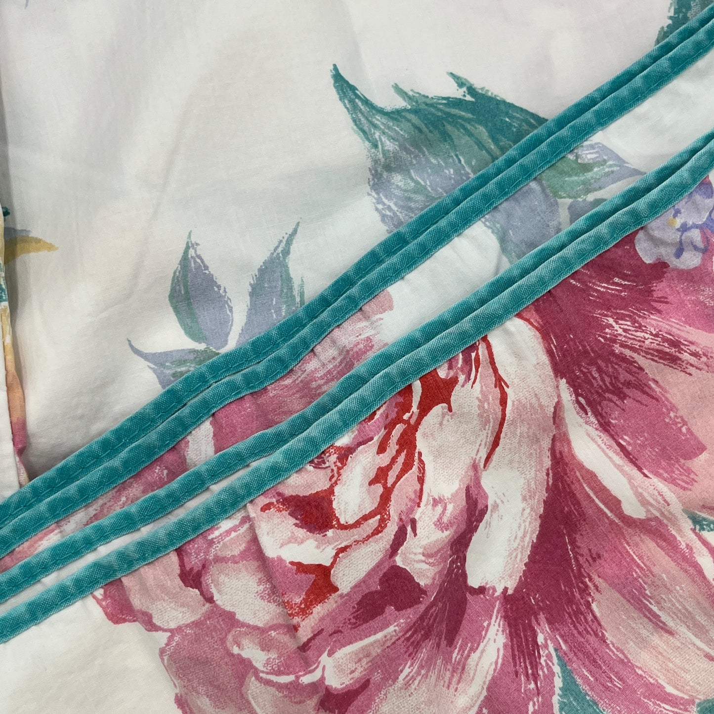 Vintage Springmaid Twin Sheet Set, Full 4-Piece Floral Set (Top Sheet, Fitted Sheet, 2 Pillowcases)