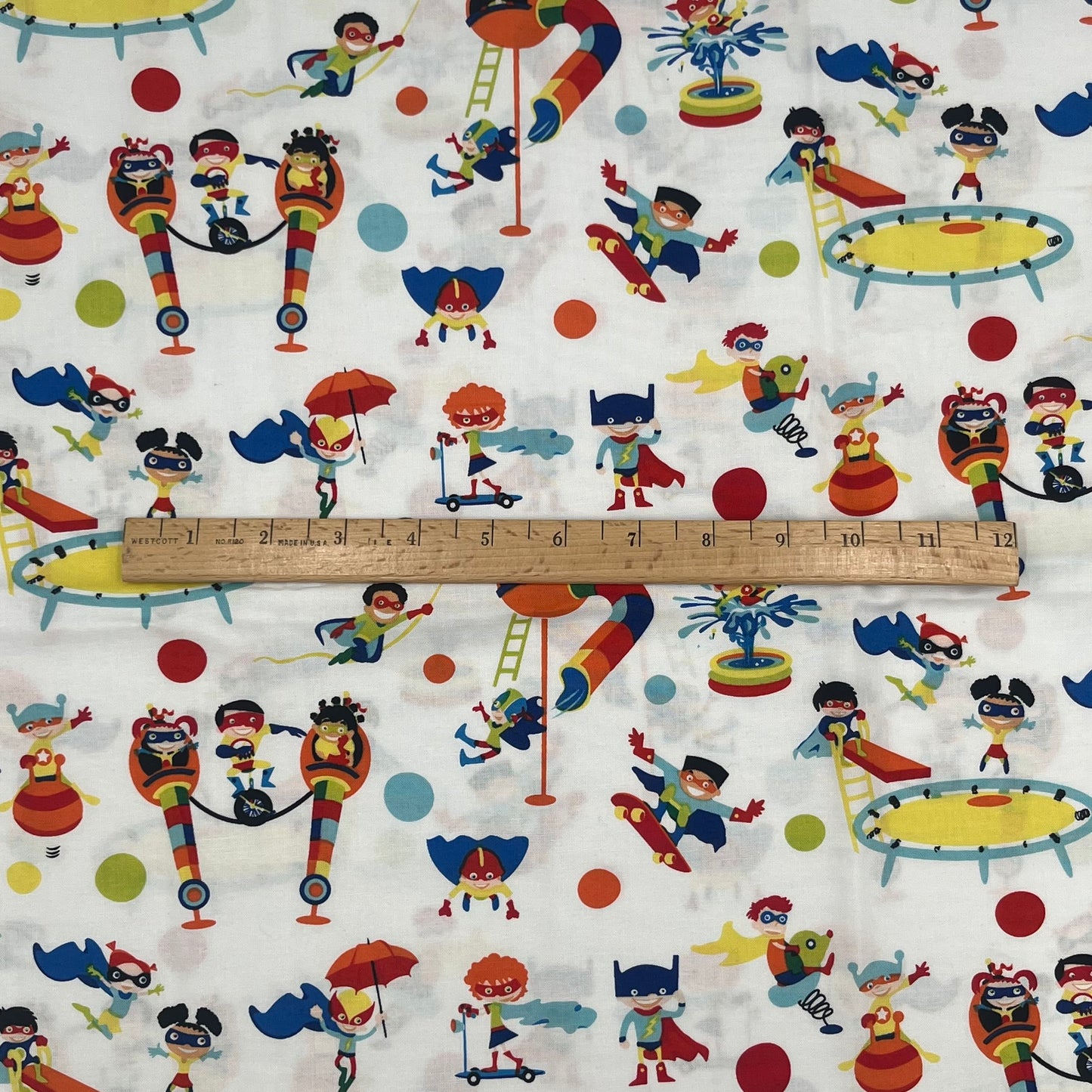 1 Yard Playground Hero Print - Premium Quilting Cotton