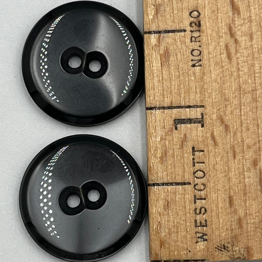 Two, 3/4 Inch Vintage Buttons