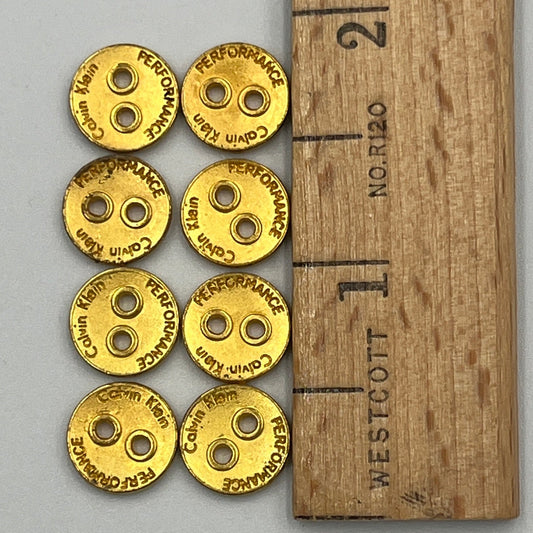 Eight, 3/8 Inch Metal Buttons, Calvin Klein
