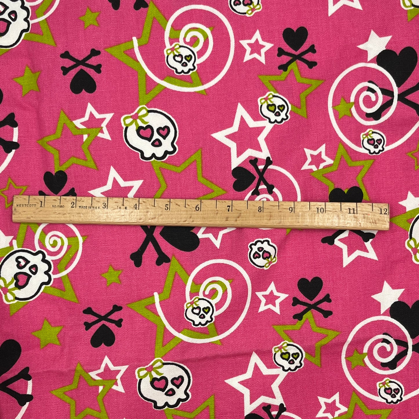 1 1/2 Yards "Stars & Bones" Cotton Canvas