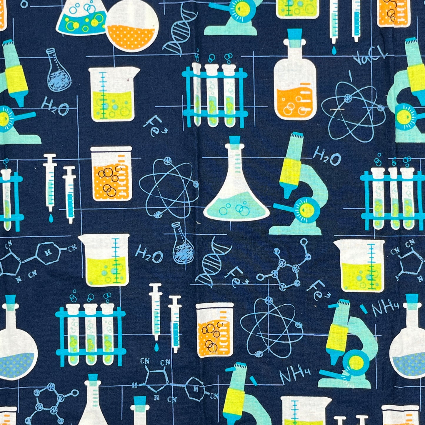 1/2 Yard Science Lab Print Quilting Cotton