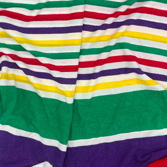 2 Pieces 30” x 30” Bold Rainbow Stripe Knit, Blend