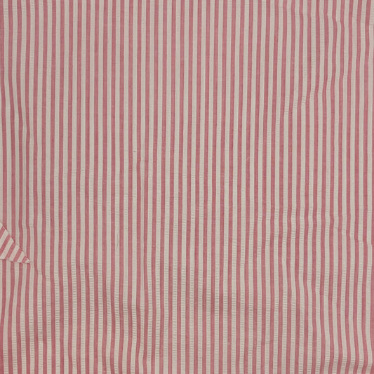 21” x 56” Pink & White Stripe Seersucker, Cotton