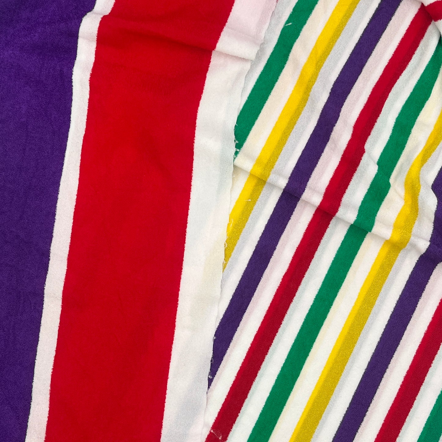 2 Pieces 30” x 30” Bold Rainbow Stripe Knit, Blend