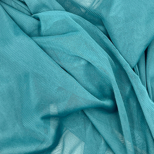 1 Yard Teal Power Mesh, Stretch Nylon Blend