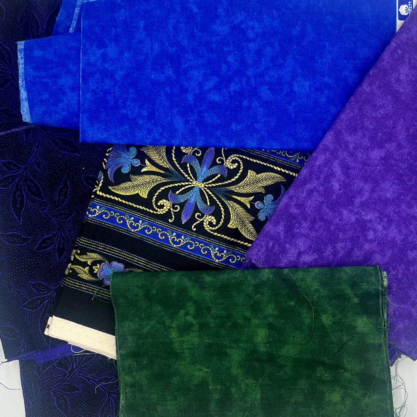 Jewel-Tone Fabric Scrap Pack – 16 oz Quilting Cotton, Generous Cuts